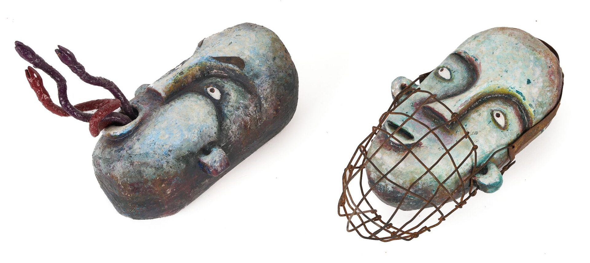 Lot 153: 3 Kevin Titzer Contemporary Folk Art Sculptures