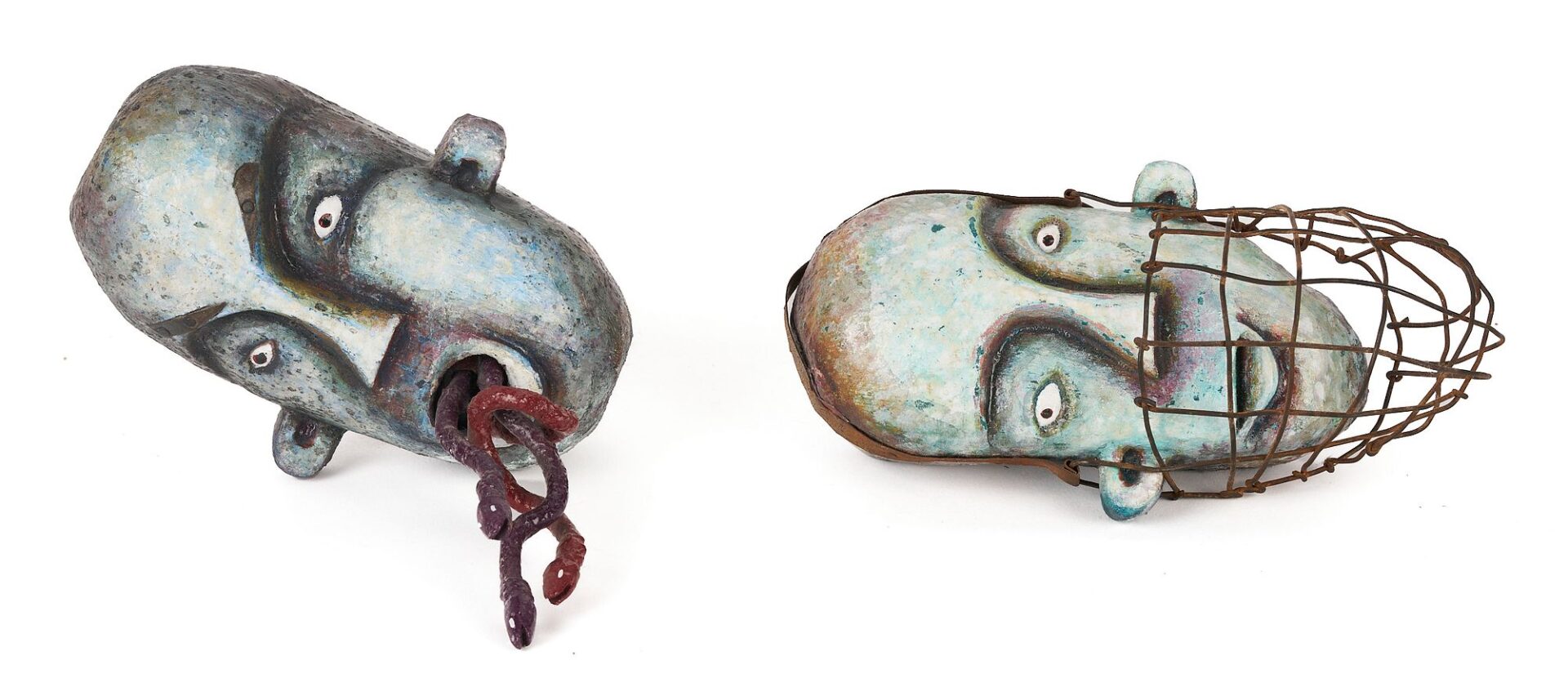Lot 153: 3 Kevin Titzer Contemporary Folk Art Sculptures