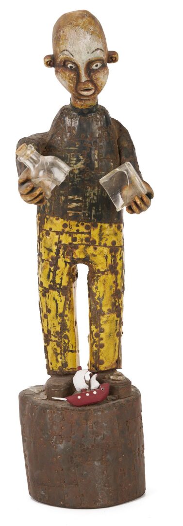 Lot 153: 3 Kevin Titzer Contemporary Folk Art Sculptures