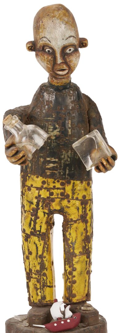 Lot 153: 3 Kevin Titzer Contemporary Folk Art Sculptures