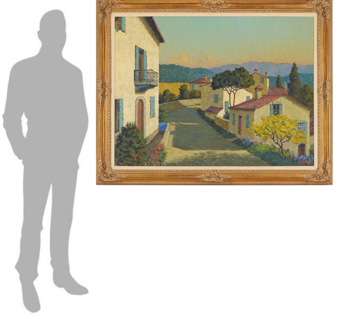 Lot 155: Large Henry Barnes O/C Tuscany Street Scene