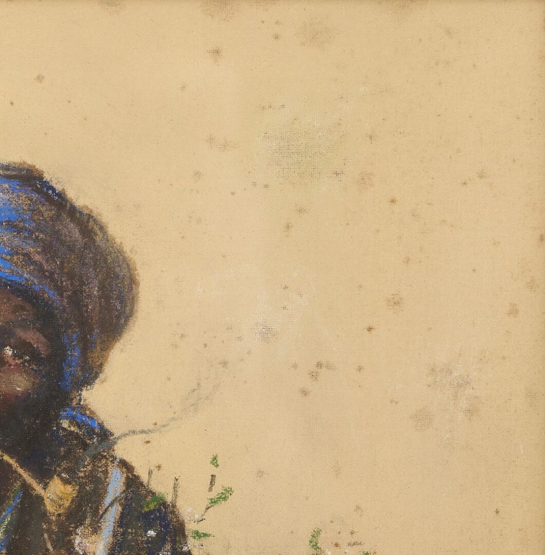Lot 157: Elizabeth O’Neill Verner Pastel Portrait, Charleston SC Flower Seller