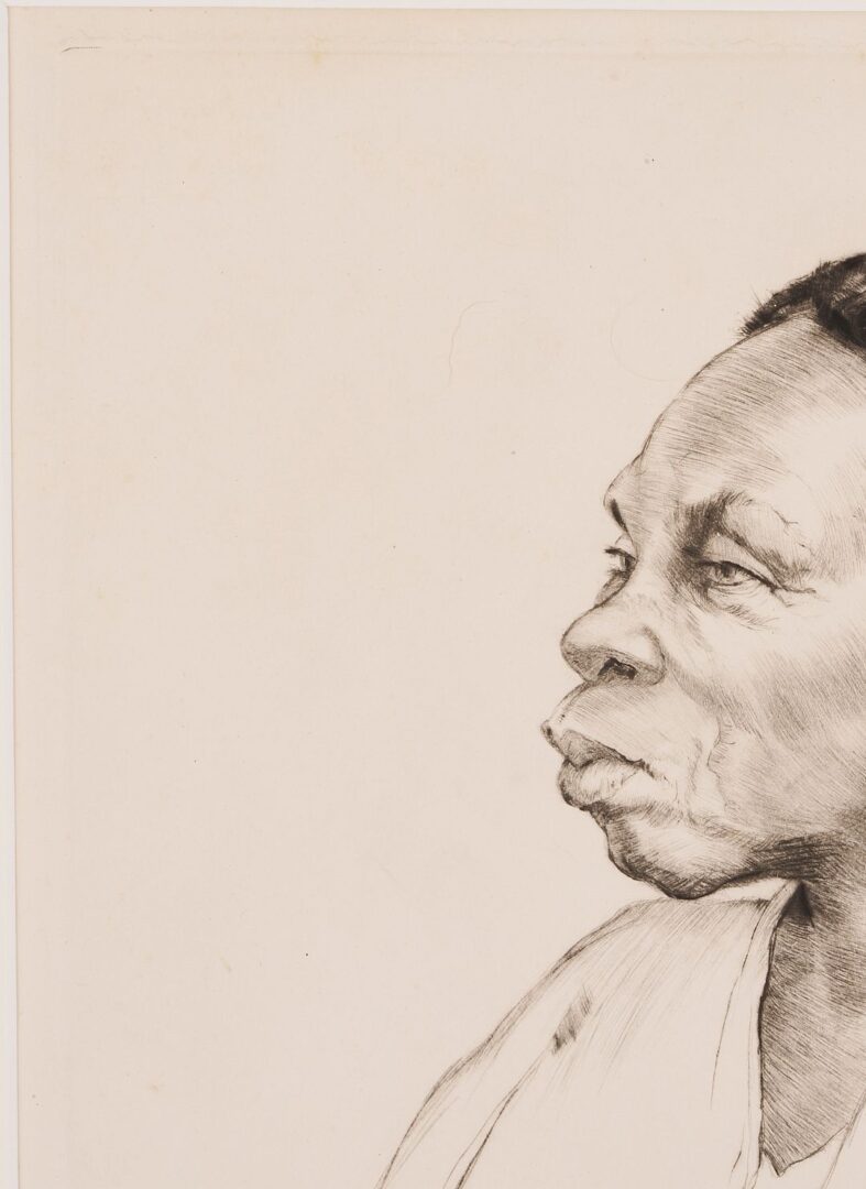 Lot 158: Rare Alfred Hutty Drypoint Etching, A Gullah