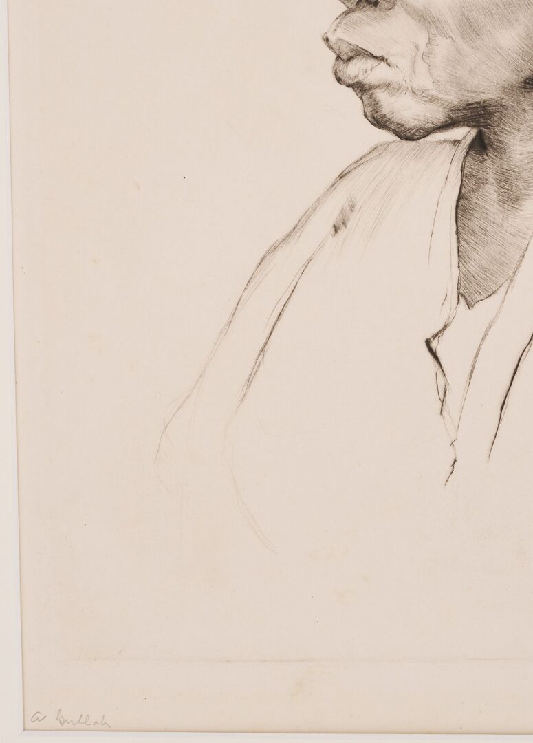 Lot 158: Rare Alfred Hutty Drypoint Etching, A Gullah