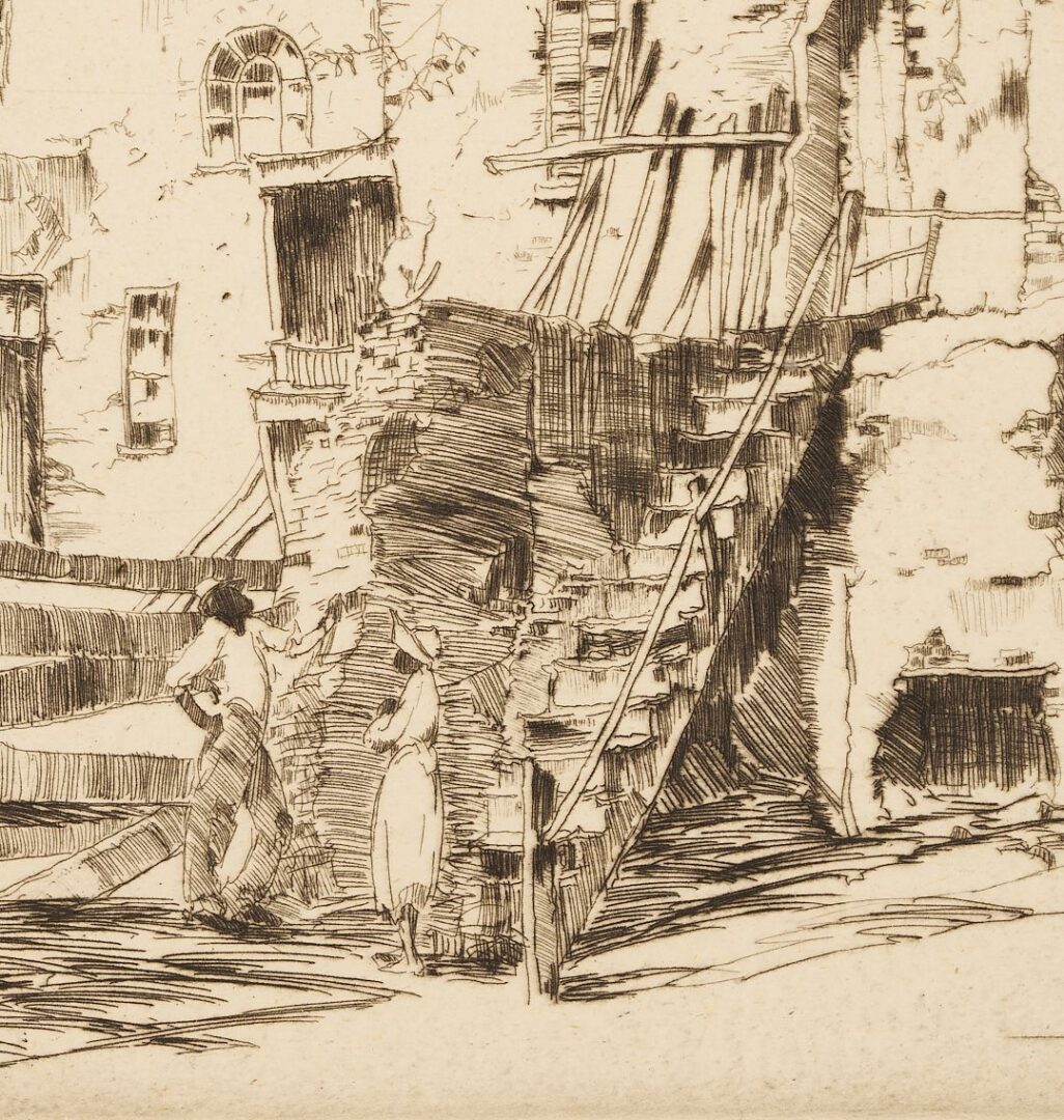 Lot 159: Alfred Hutty Etching, In A Southern City