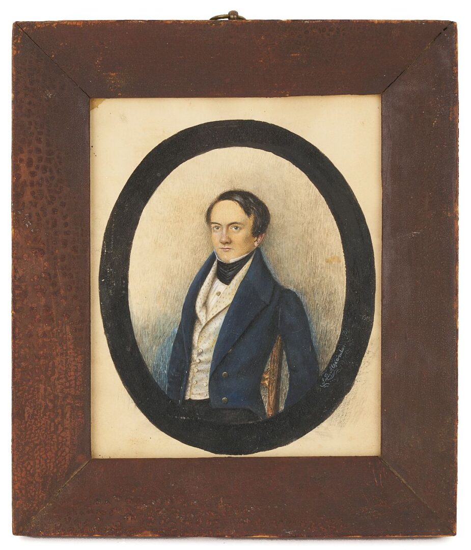 Lot 164: Portrait Miniature Attrib. Isaac B. Alexander of South Carolina