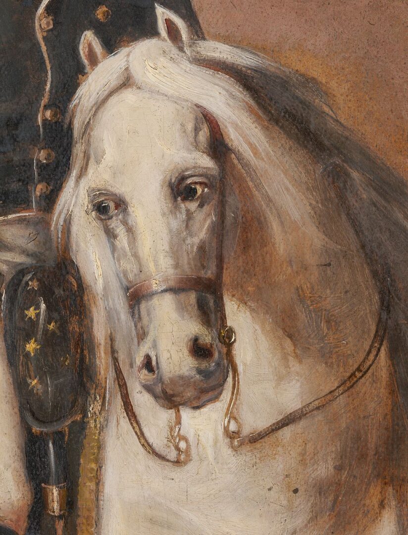 Lot 166: Large Lloyd Branson Painting, Andrew Jackson Astride Sam Patch, After Ralph Earl