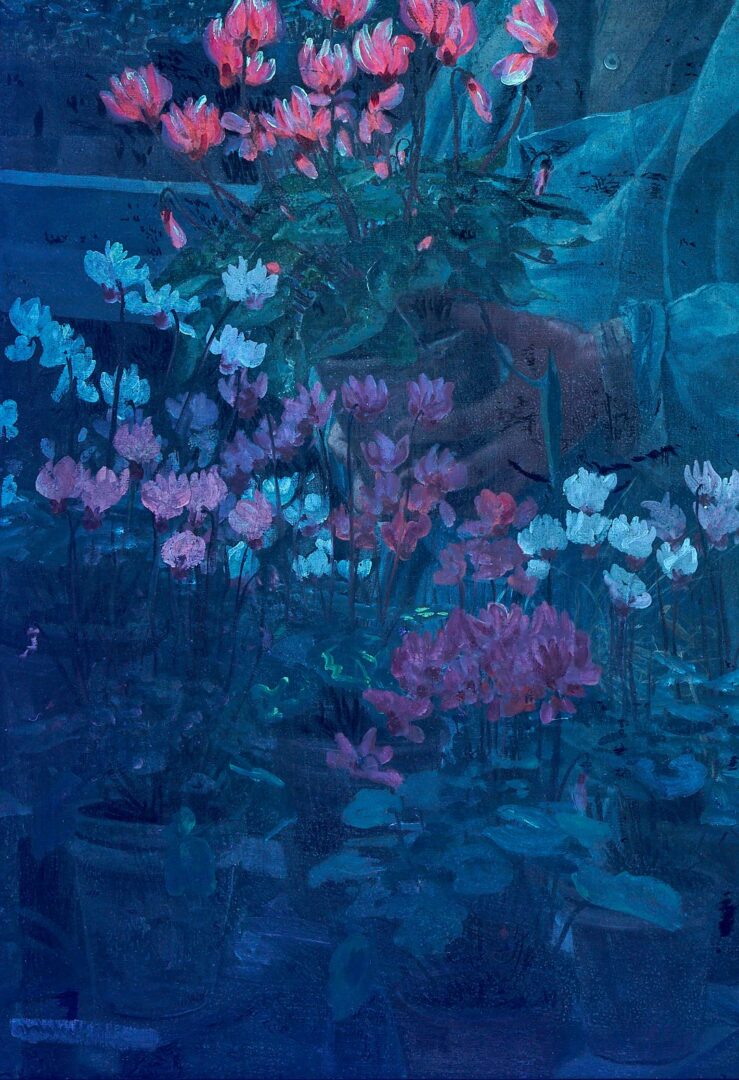 Lot 167: Carl Gutherz O/C Painting, French Gardener, Likely Godefroy-Lebeuf, Paris Exposition 1889