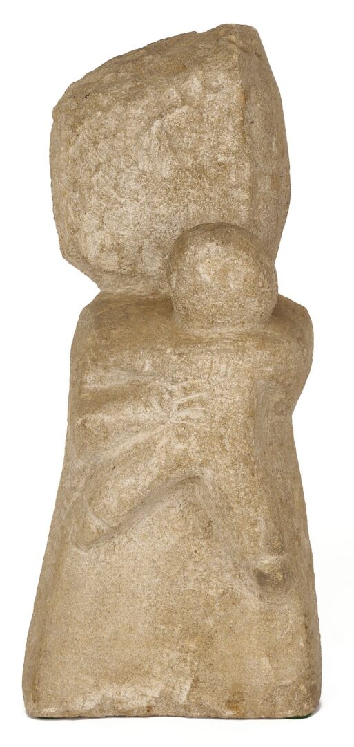 Lot 173: William Edmondson Sculpture, Mother and Child