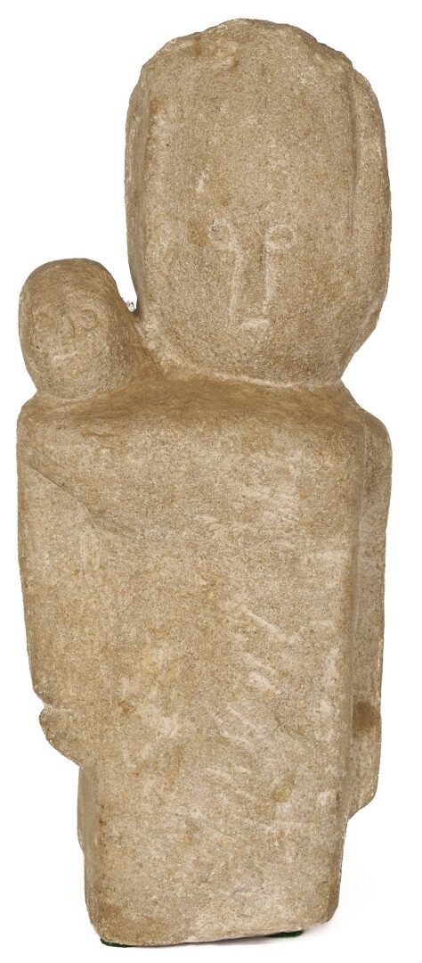 Lot 173: William Edmondson Sculpture, Mother and Child