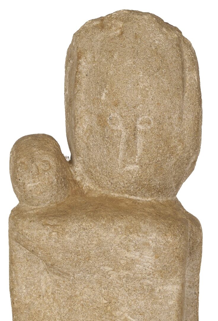 Lot 173: William Edmondson Sculpture, Mother and Child