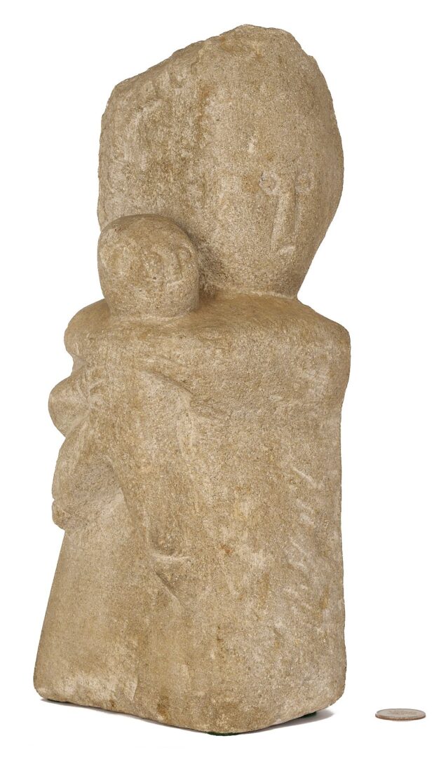 Lot 173: William Edmondson Sculpture, Mother and Child