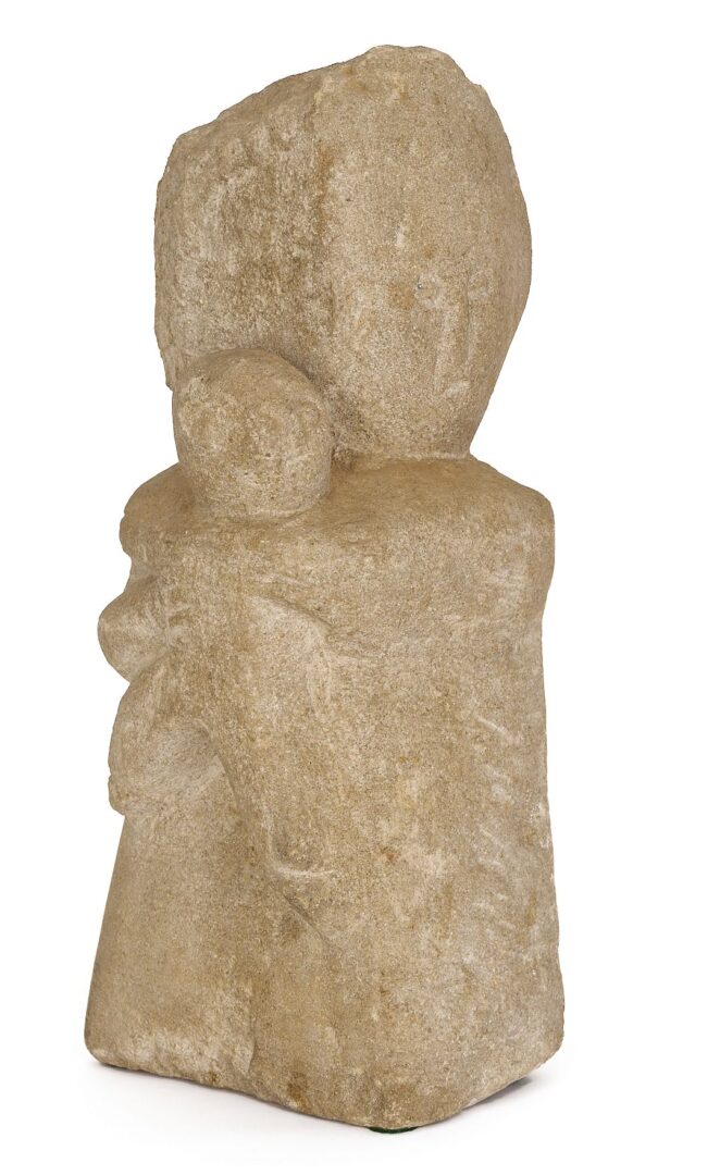 Lot 173: William Edmondson Sculpture, Mother and Child
