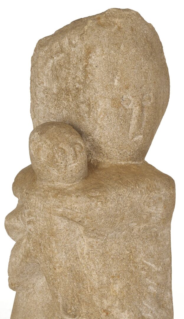 Lot 173: William Edmondson Sculpture, Mother and Child
