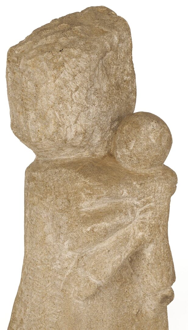 Lot 173: William Edmondson Sculpture, Mother and Child