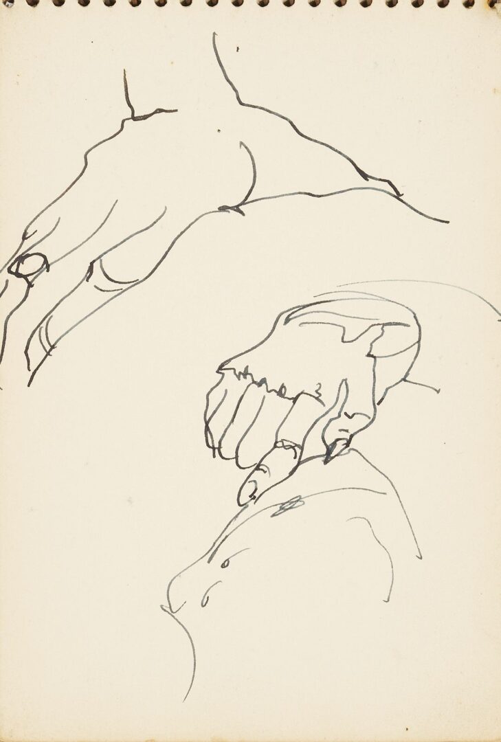 Lot 176: Joseph Delaney Sketchbook, 29 Works on Paper