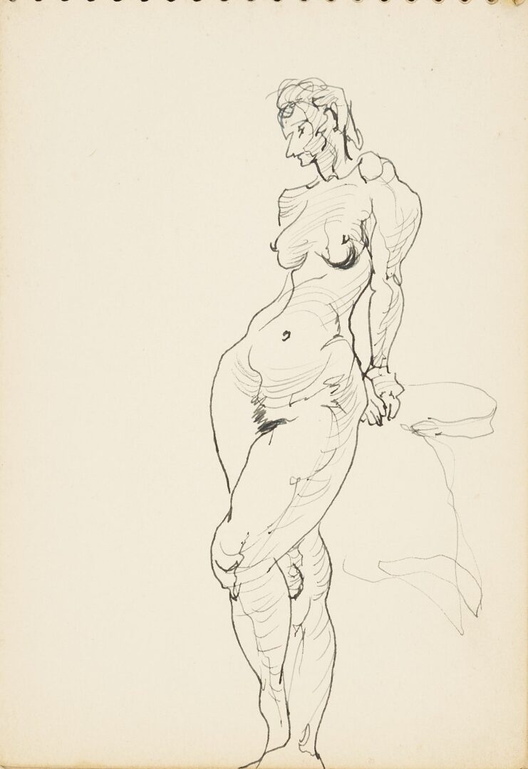 Lot 176: Joseph Delaney Sketchbook, 29 Works on Paper