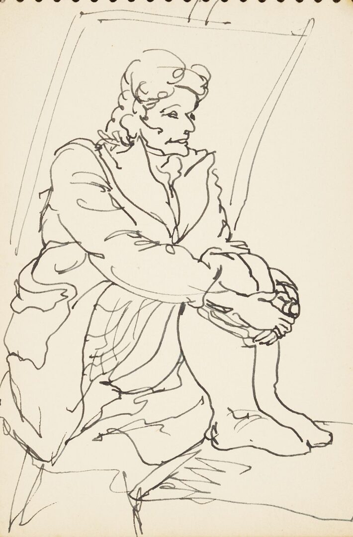 Lot 176: Joseph Delaney Sketchbook, 29 Works on Paper