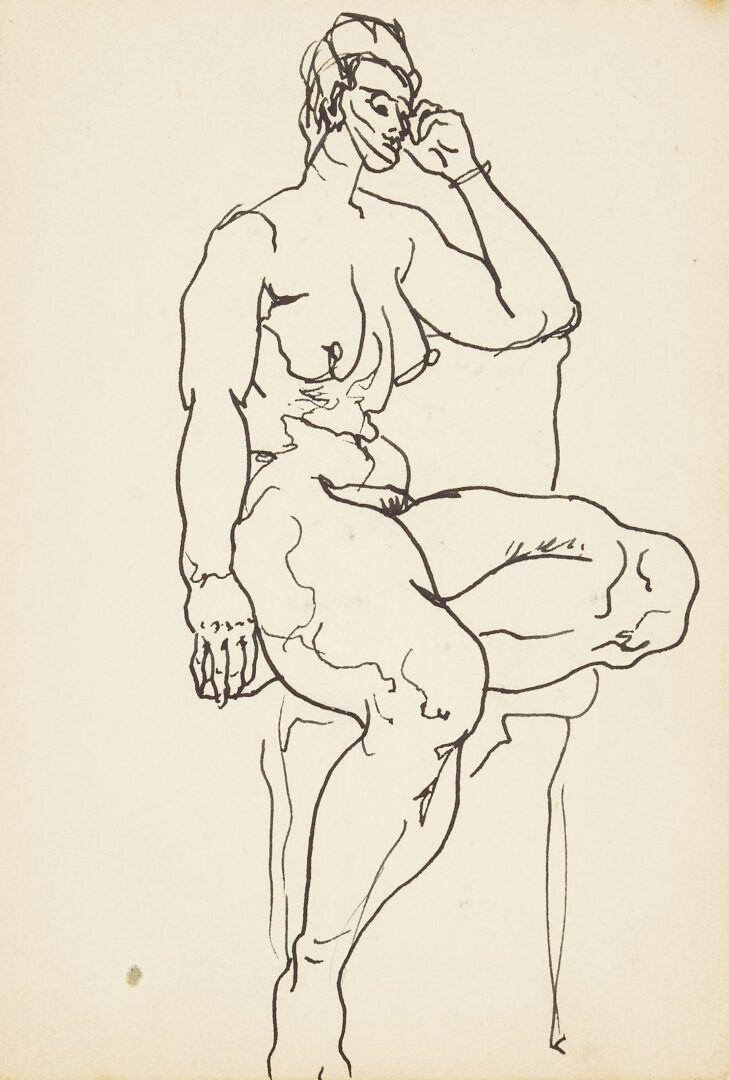 Lot 176: Joseph Delaney Sketchbook, 29 Works on Paper
