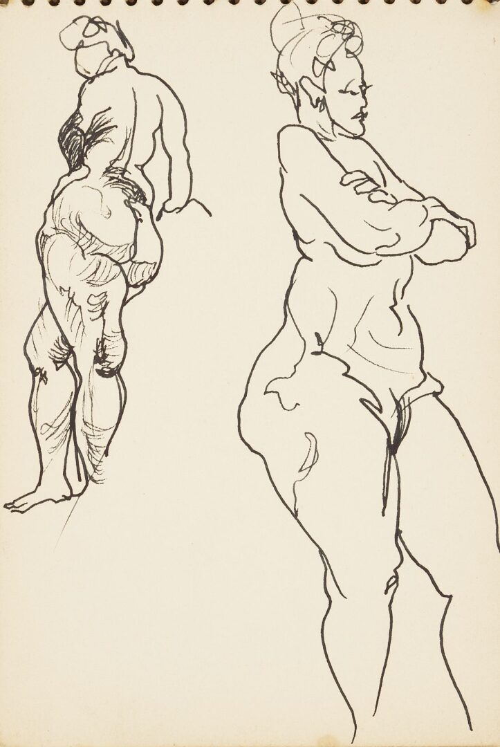 Lot 176: Joseph Delaney Sketchbook, 29 Works on Paper