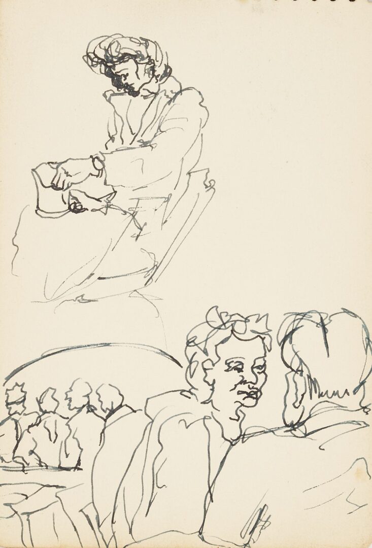 Lot 176: Joseph Delaney Sketchbook, 29 Works on Paper