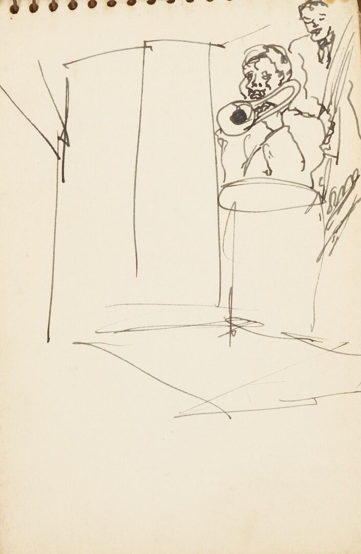 Lot 176: Joseph Delaney Sketchbook, 29 Works on Paper