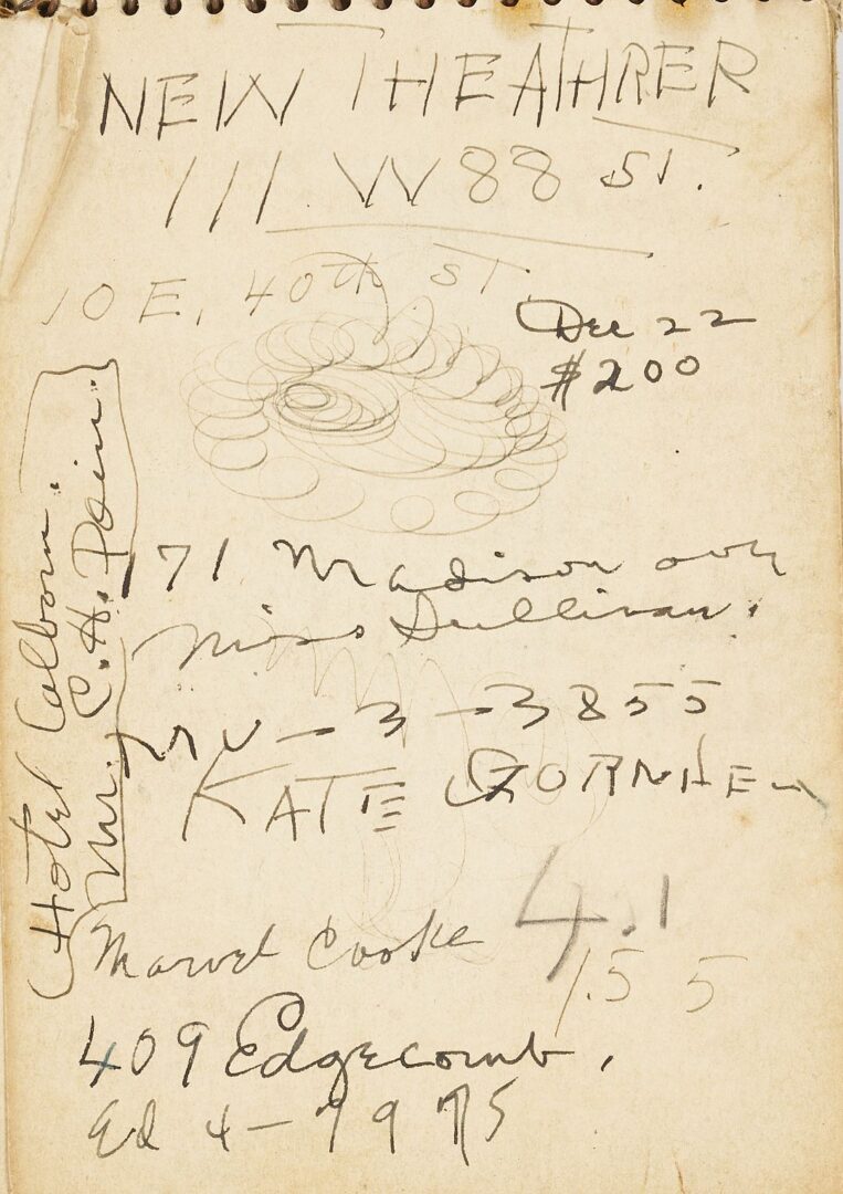 Lot 176: Joseph Delaney Sketchbook, 29 Works on Paper