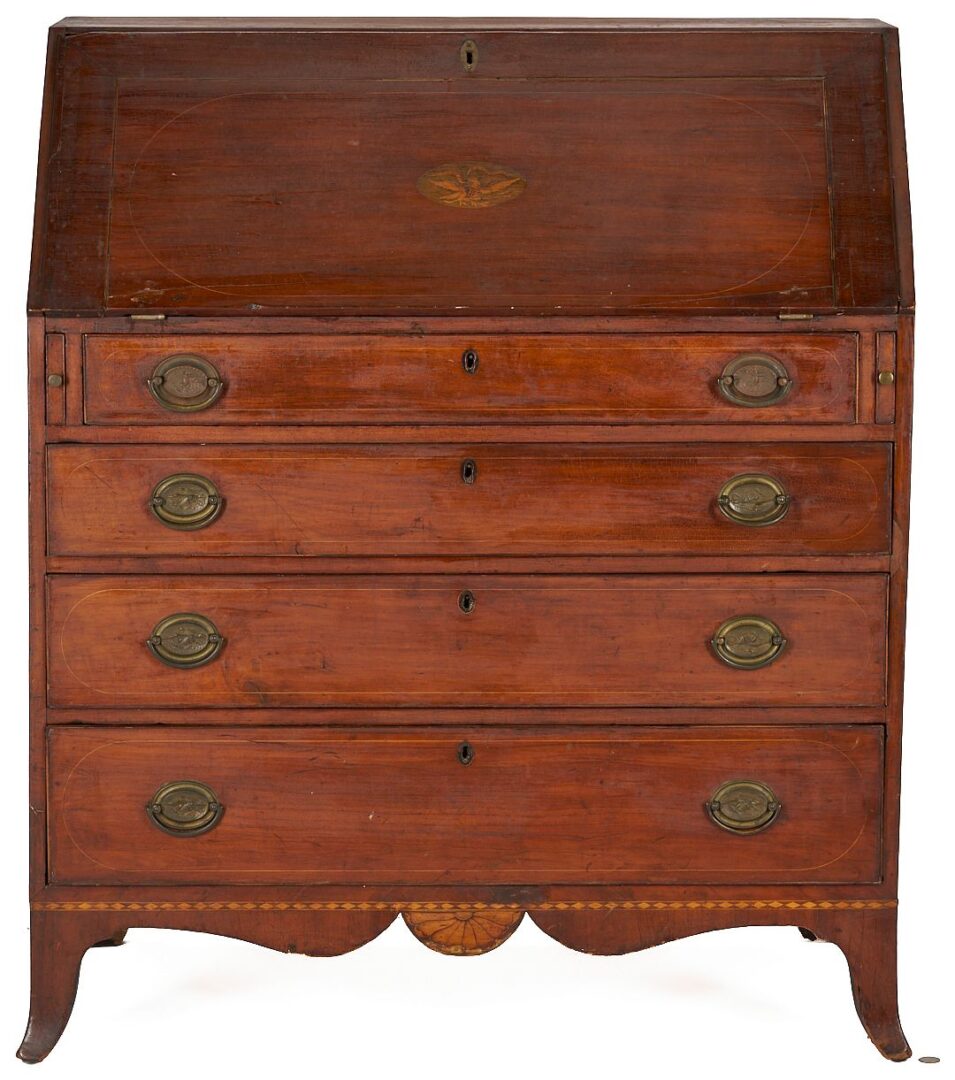 Lot 189: Southern Federal Inlaid Desk w/ Eagle, 16 Stars
