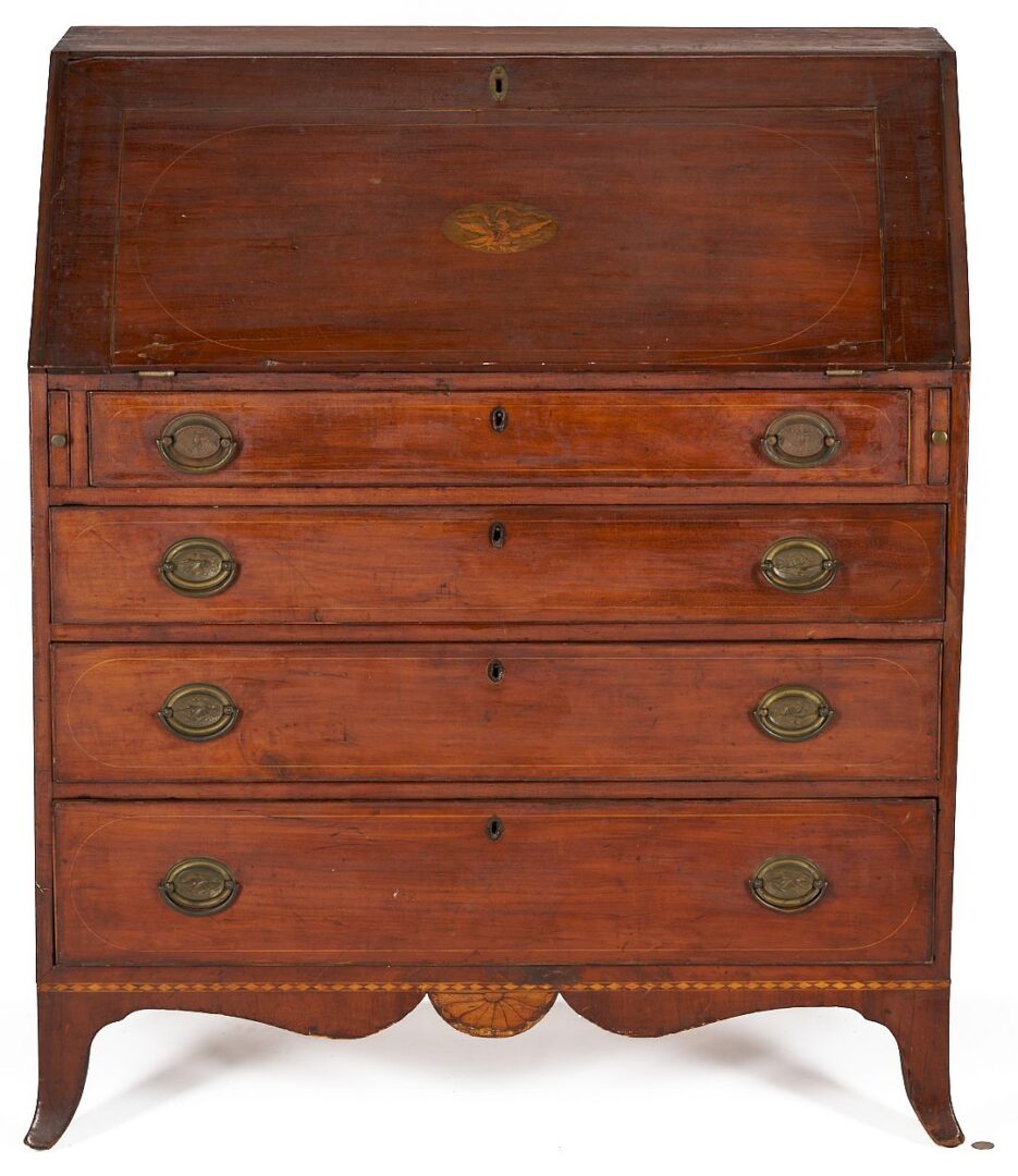 Lot 189: Southern Federal Inlaid Desk w/ Eagle, 16 Stars