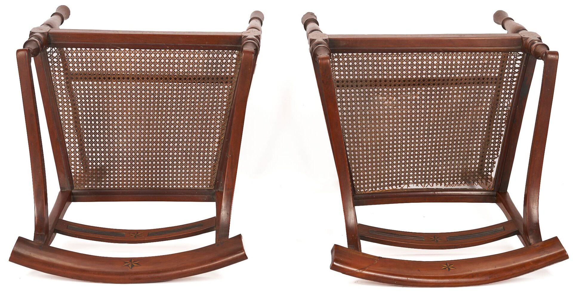 Lot 191: Pair of Federal Inlaid Armchairs, Possibly Southern