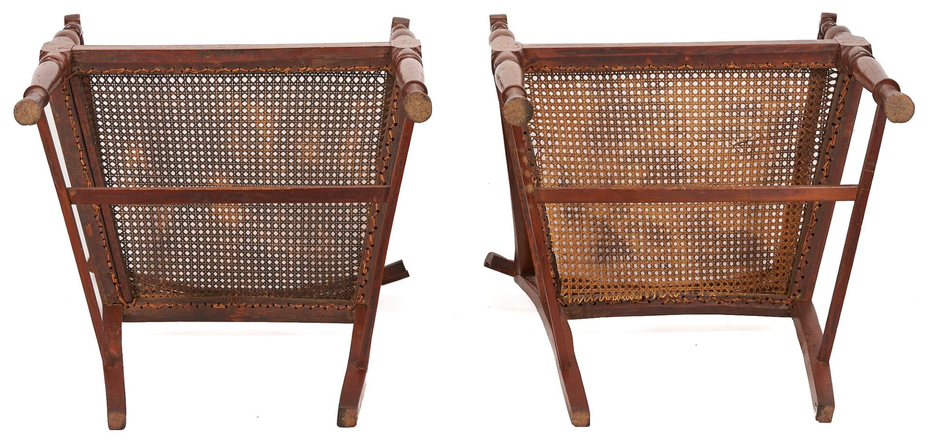 Lot 191: Pair of Federal Inlaid Armchairs, Possibly Southern
