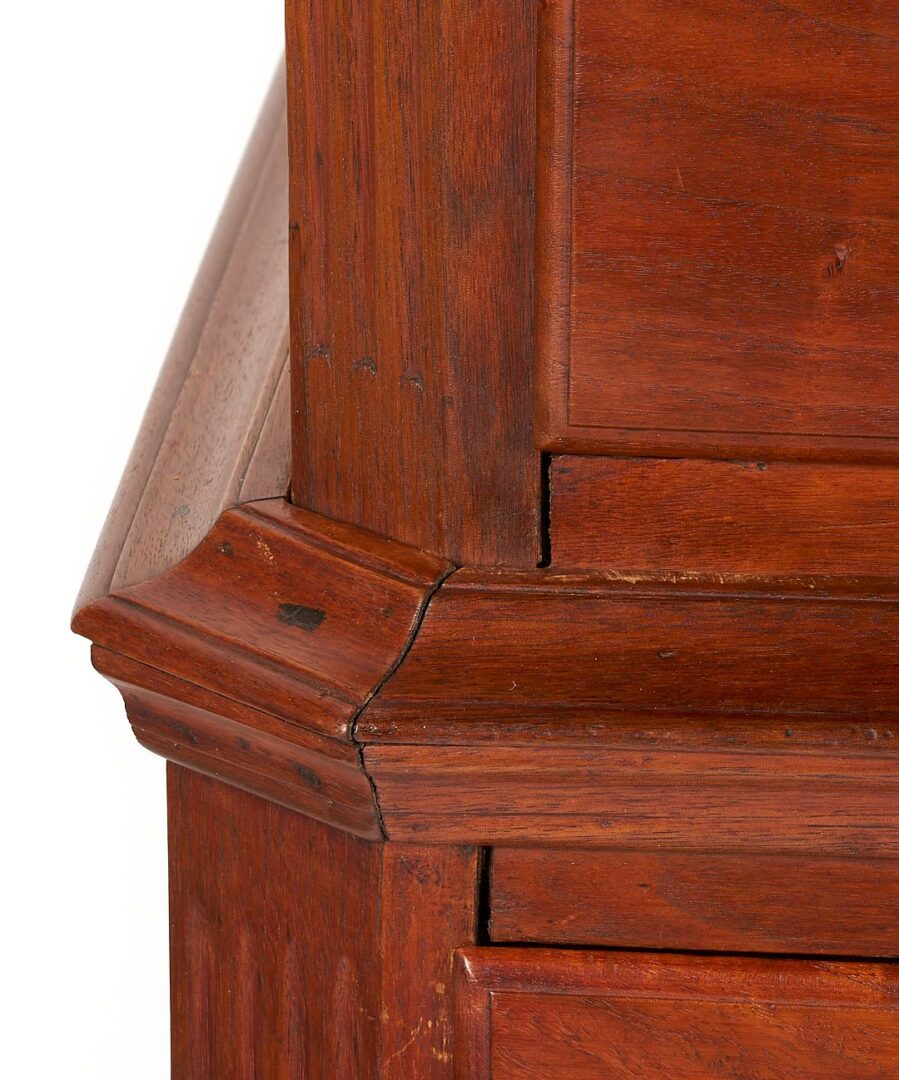 Lot 193: Southern Coastal Chippendale Walnut Chest on Chest