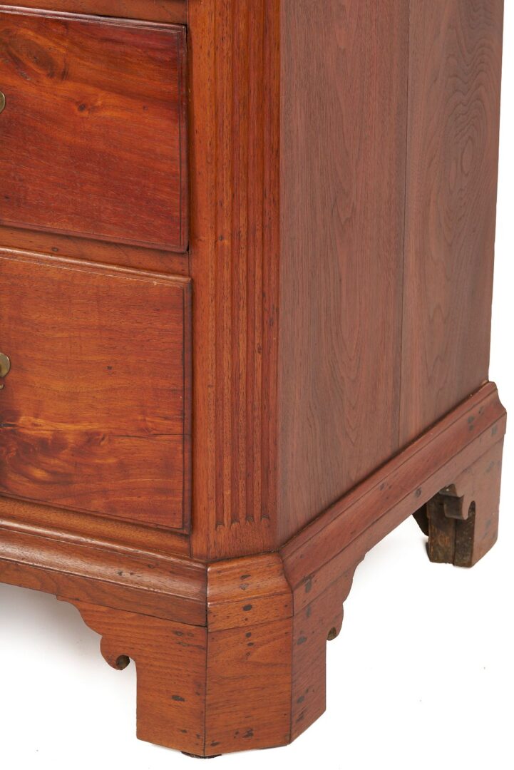 Lot 193: Southern Coastal Chippendale Walnut Chest on Chest