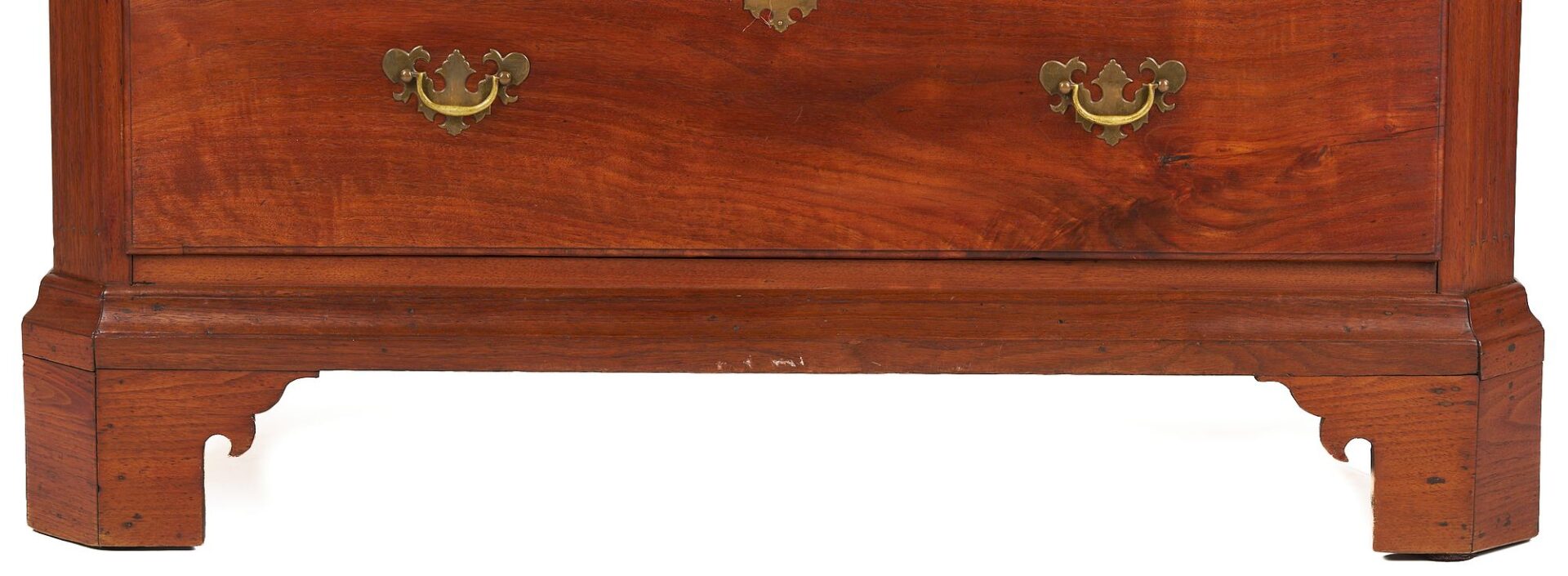 Lot 193: Southern Coastal Chippendale Walnut Chest on Chest