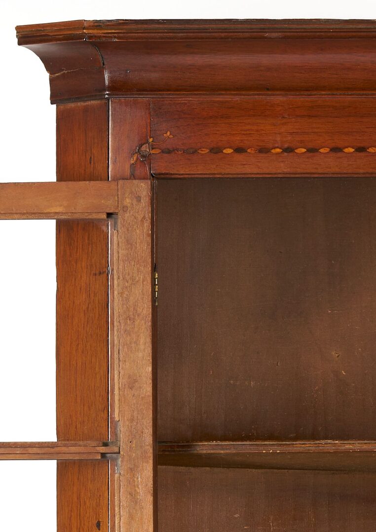Lot 195: Southern Walnut Inlaid Corner Cupboard