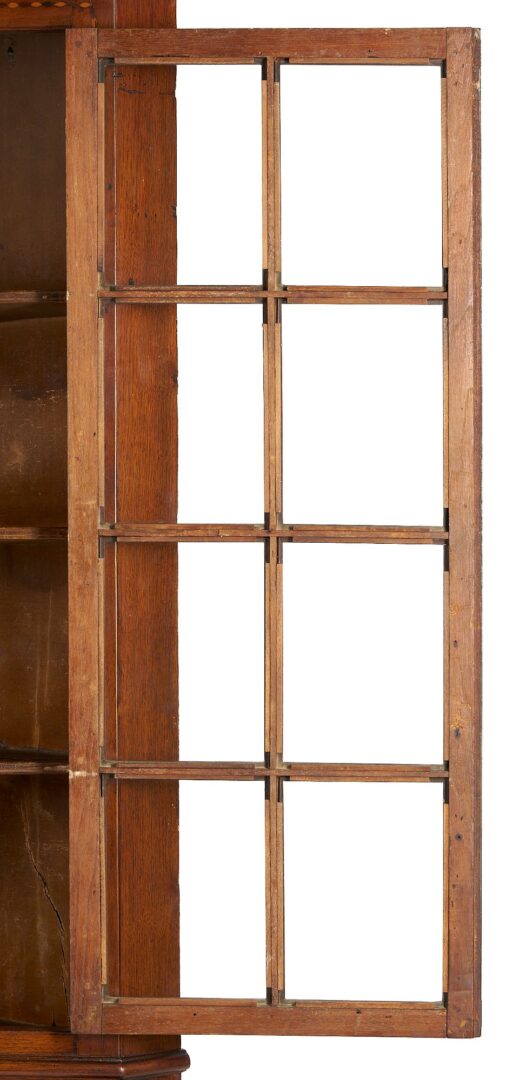Lot 195: Southern Walnut Inlaid Corner Cupboard
