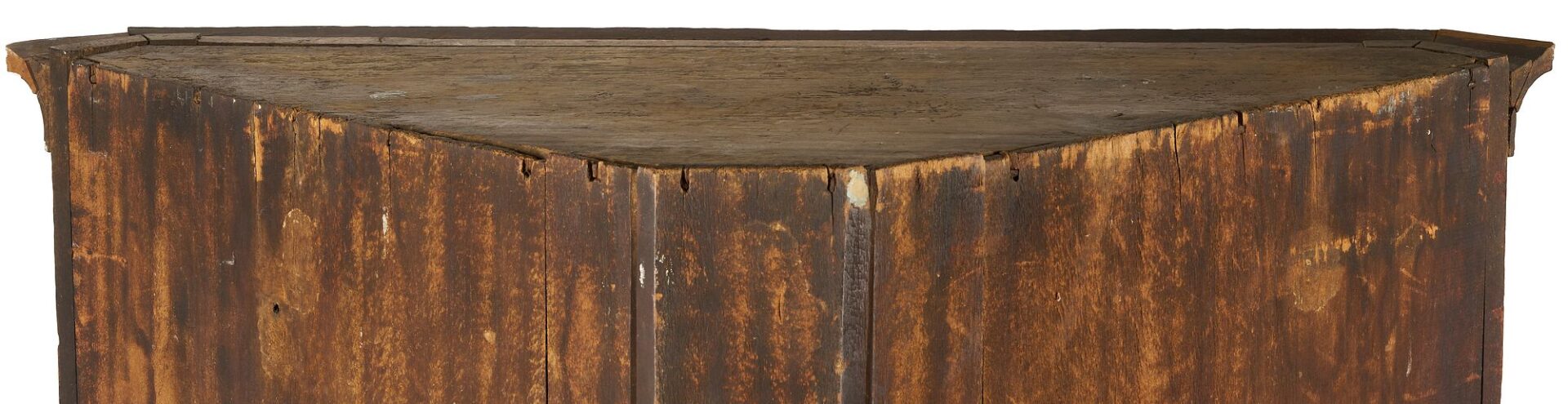 Lot 195: Southern Walnut Inlaid Corner Cupboard