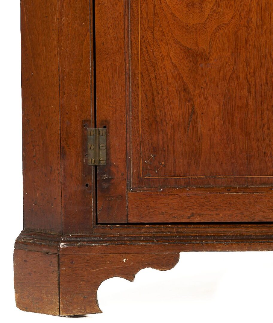 Lot 195: Southern Walnut Inlaid Corner Cupboard