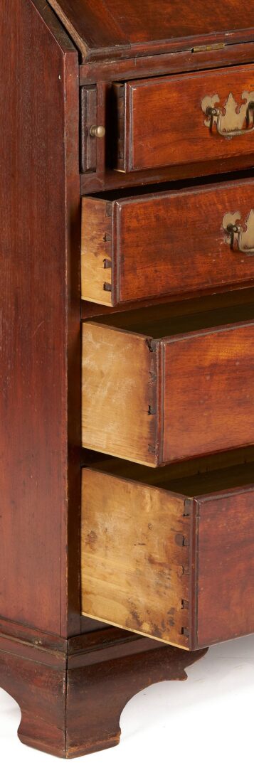 Lot 198: Southern Chippendale Walnut Slant Front Desk