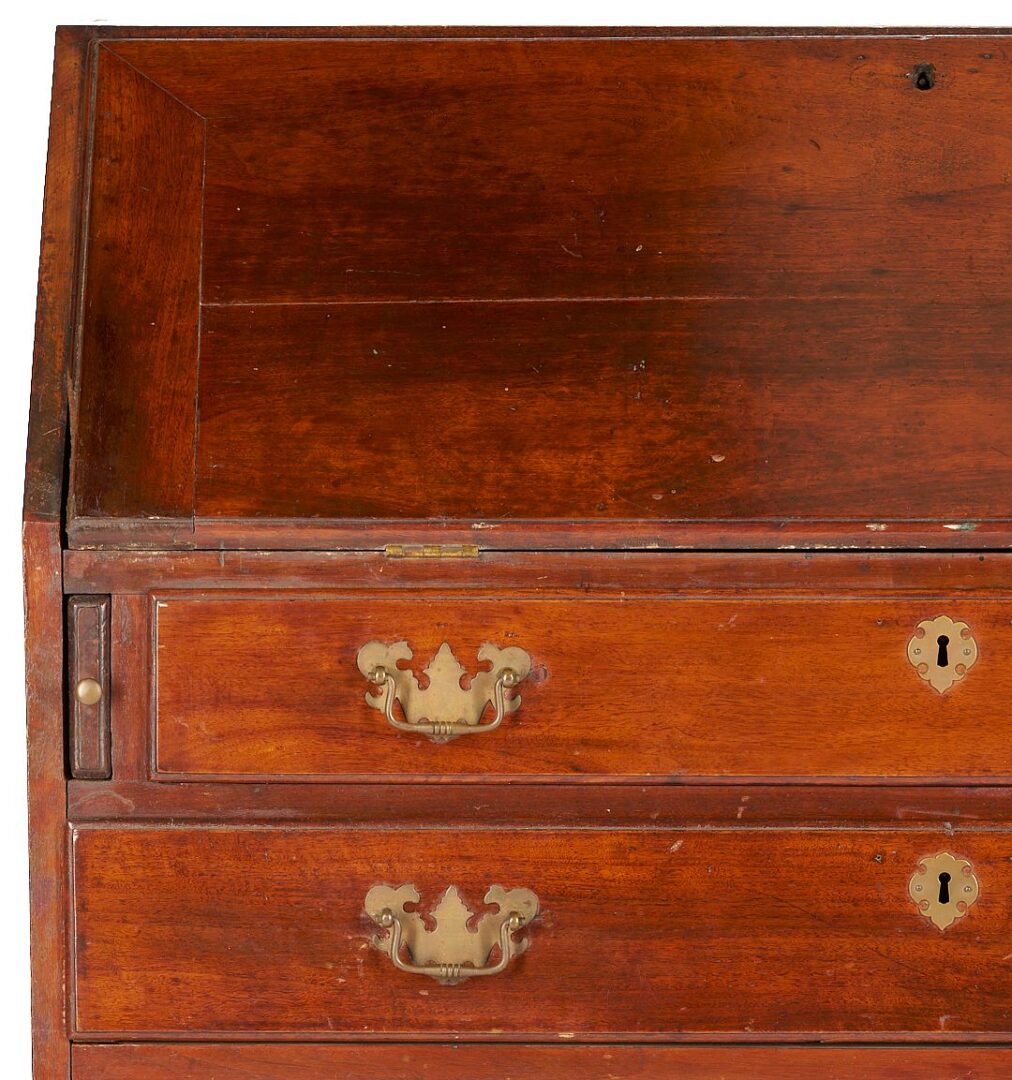 Lot 198: Southern Chippendale Walnut Slant Front Desk