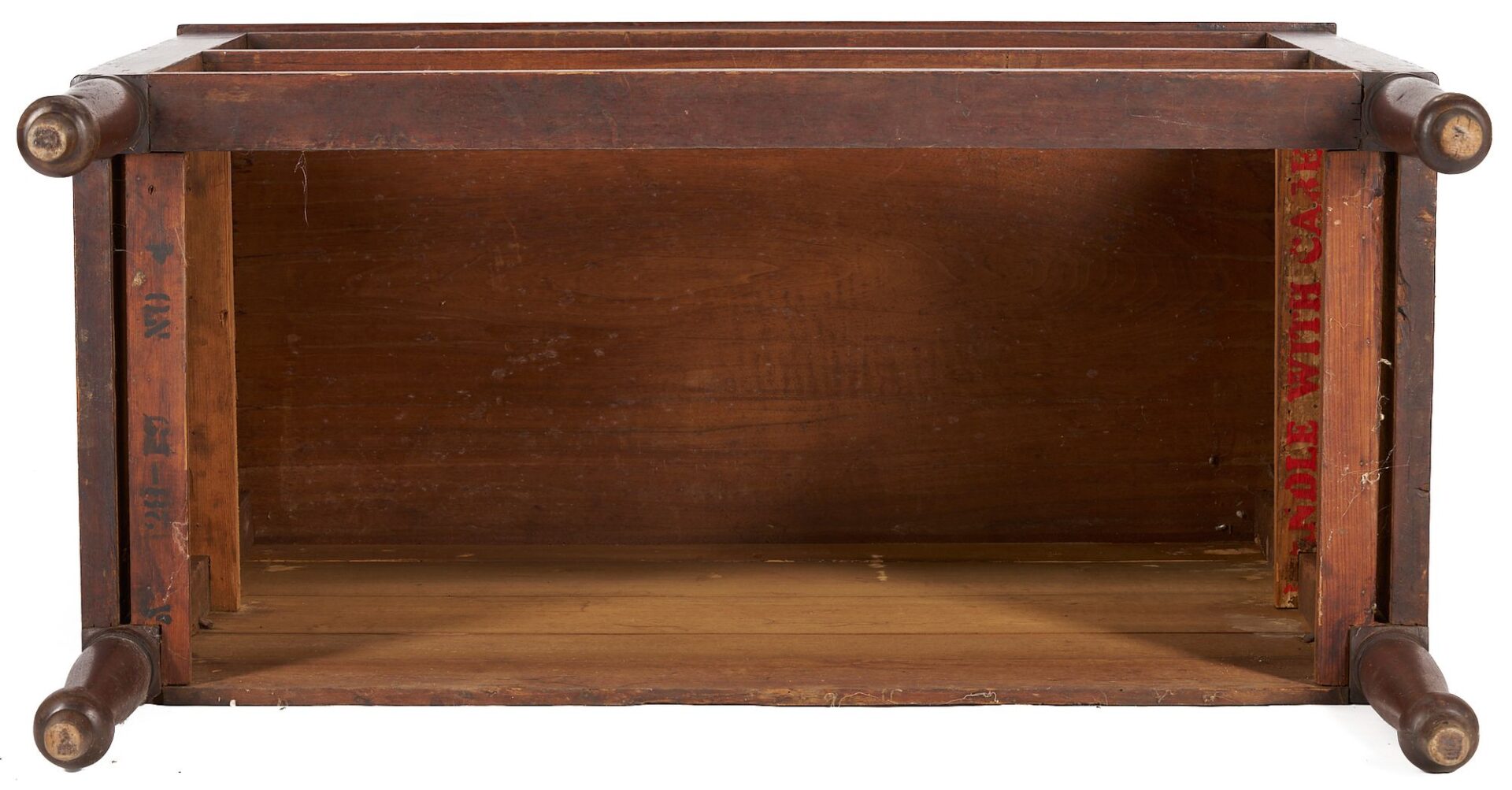 Lot 199: Southern walnut two drawer Sheraton server