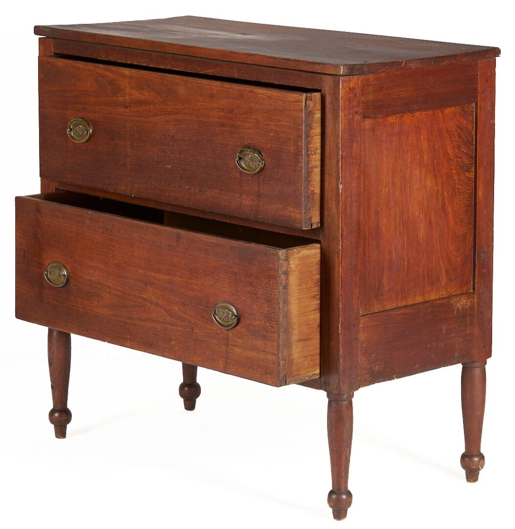 Lot 199: Southern walnut two drawer Sheraton server