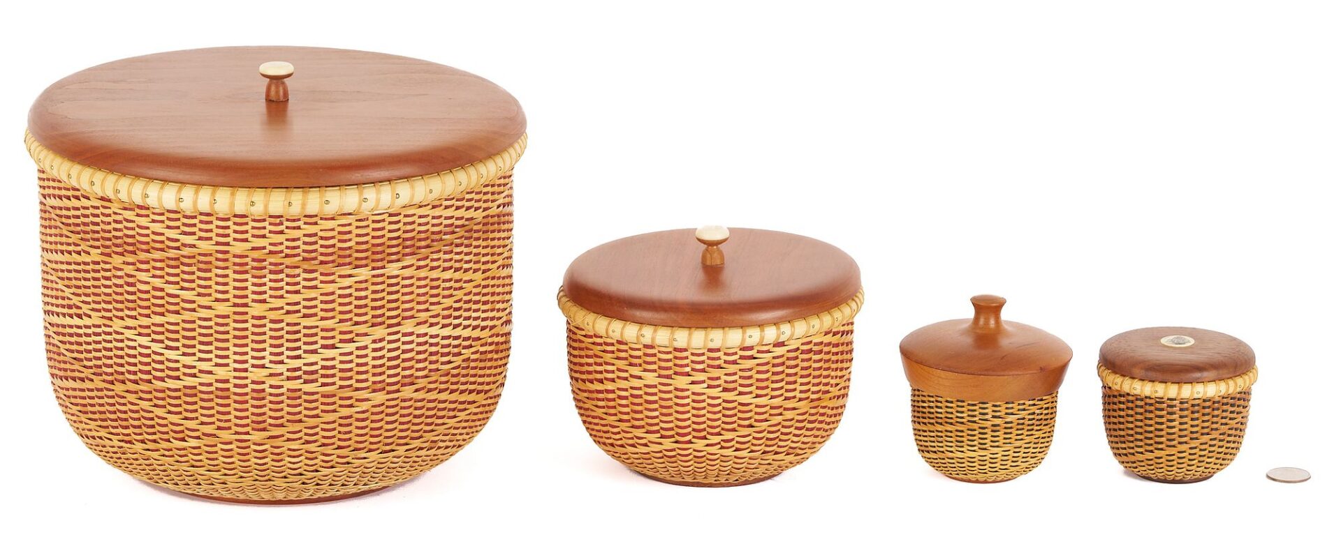 Lot 200: 4 Robert Thress Nantucket Baskets