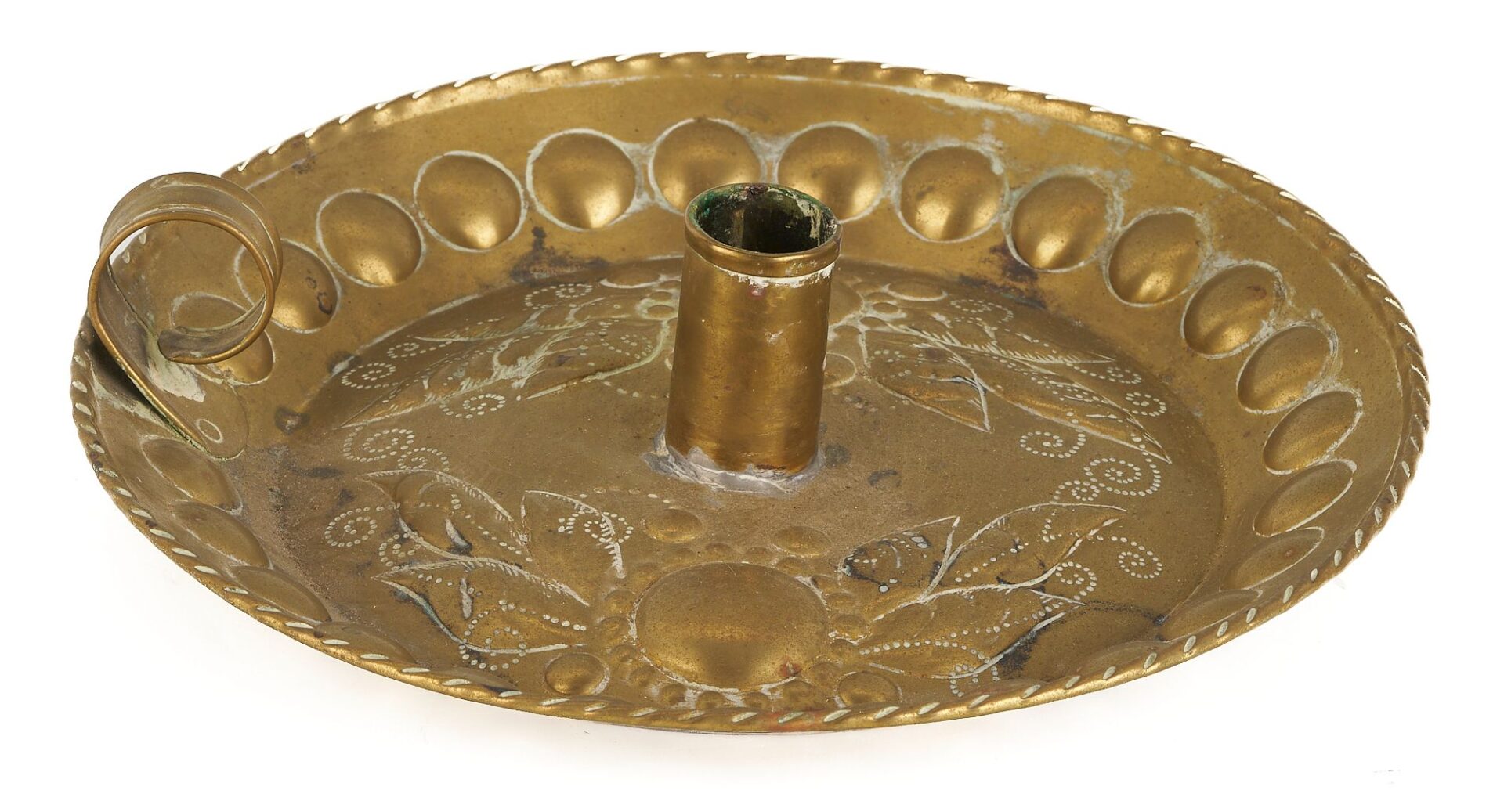 Lot 204: Collection of 12 early Brass Candlesticks