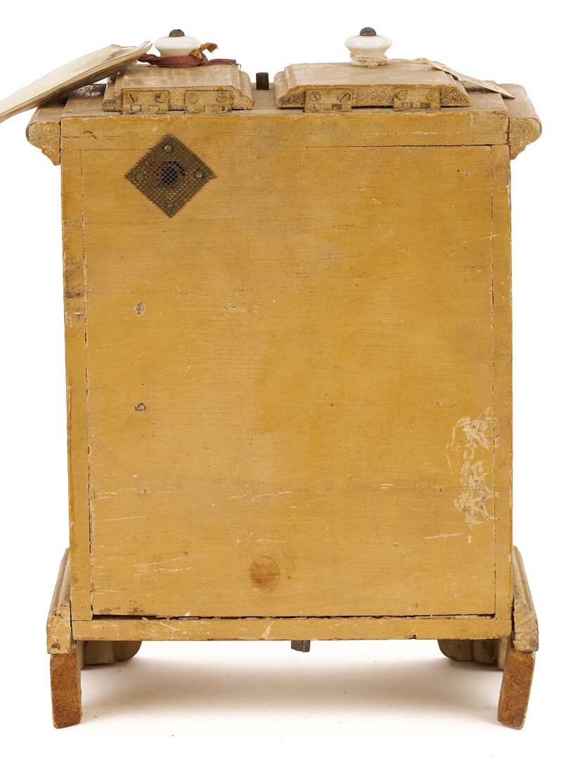 Lot 208: 19th C Patent Model Miniature Rocking Chair and Refrigerator