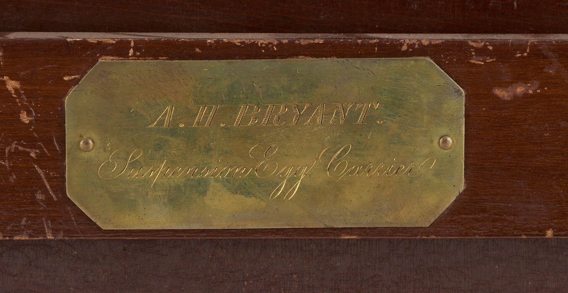Lot 211: 2 US Patent Models: 1868 Egg Carrier, plus 1882 Label Receptacle