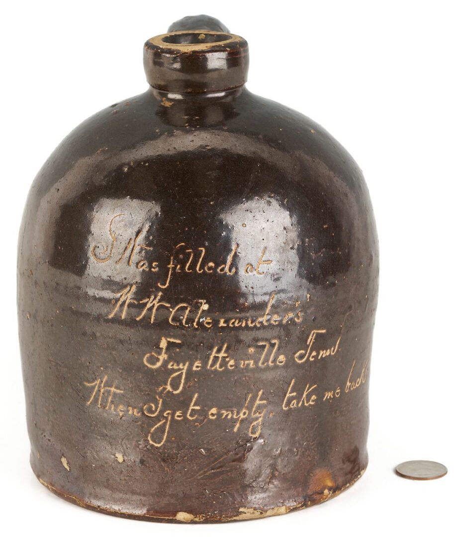 Lot 215: Fayetteville TN Advertising Whiskey Jug