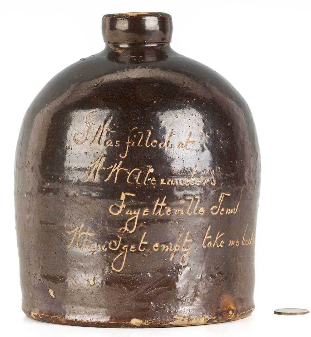 Lot 215: Fayetteville TN Advertising Whiskey Jug