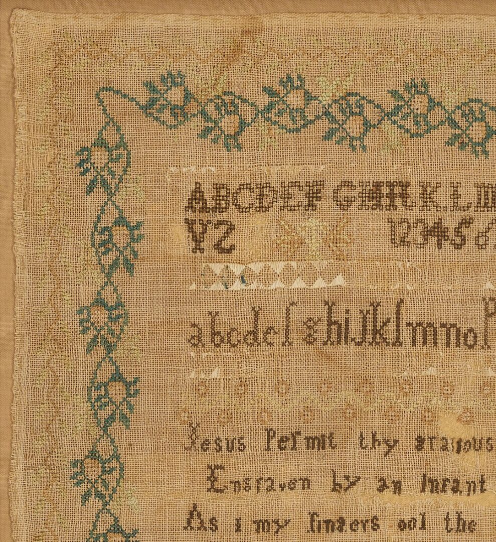 Lot 216: Spring Hill Academy Tennessee Sampler 1842