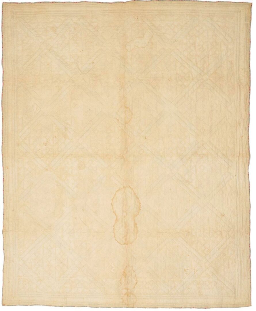 Lot 219: Middle TN Hourglass Red White & Blue Quilt